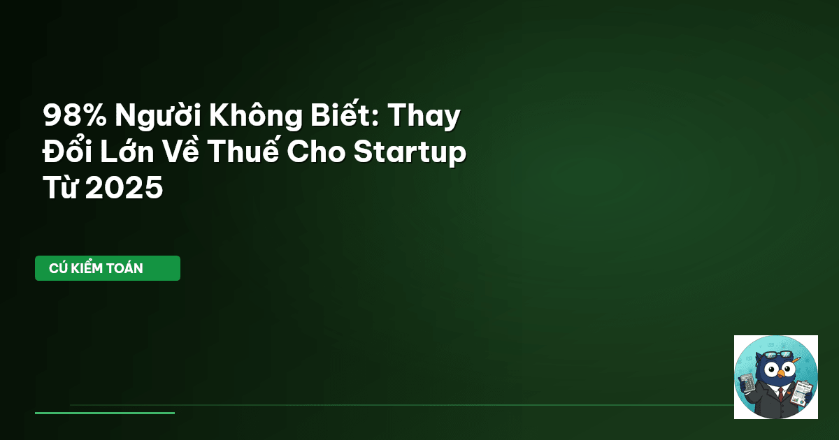 ưu đãi thuế startup