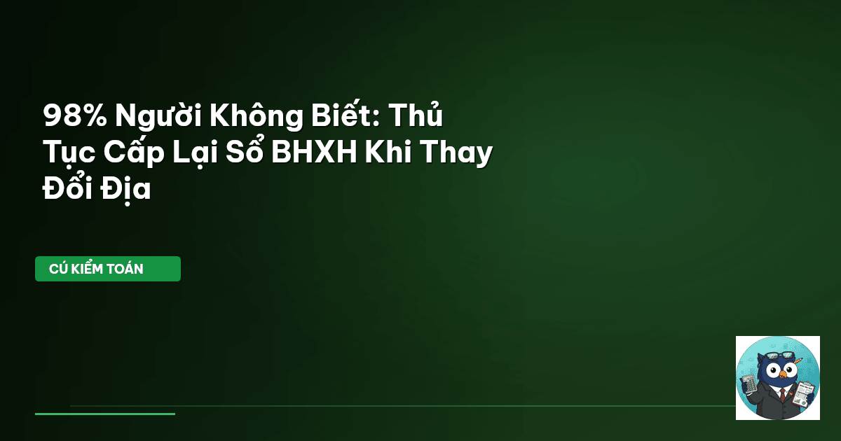 cấp lại sổ BHXH