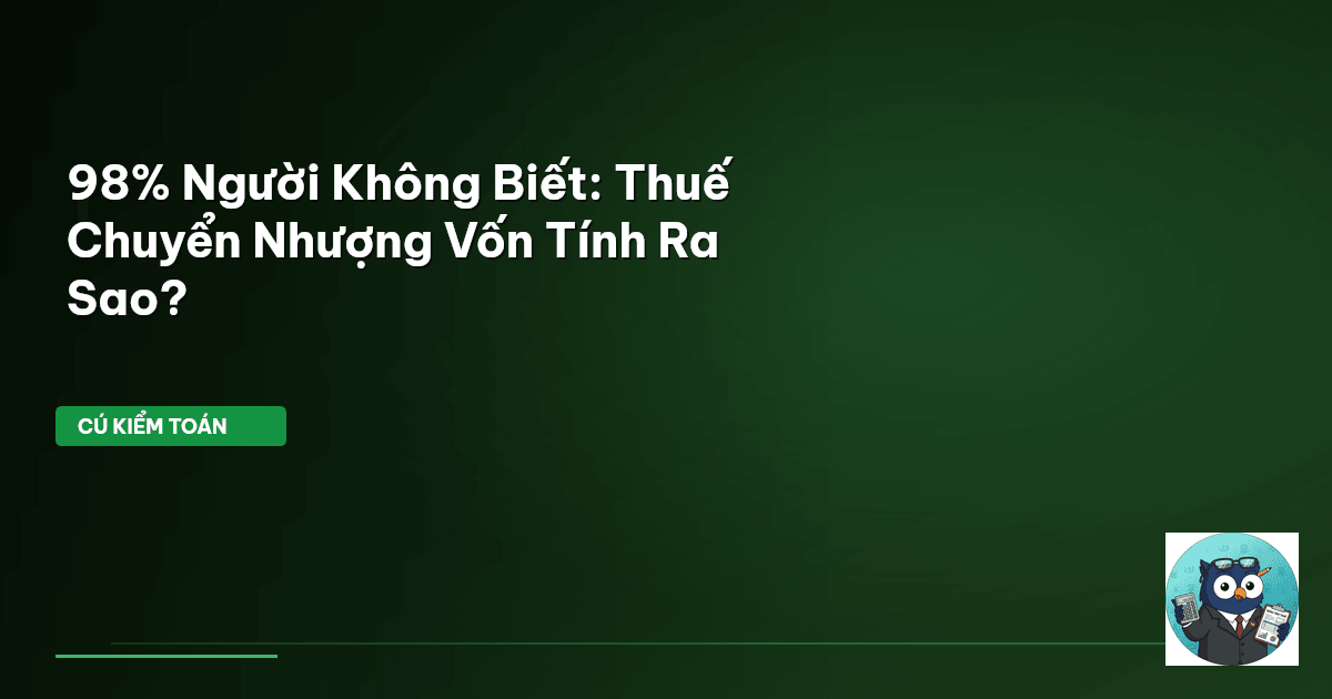 thuế chuyển nhượng vốn