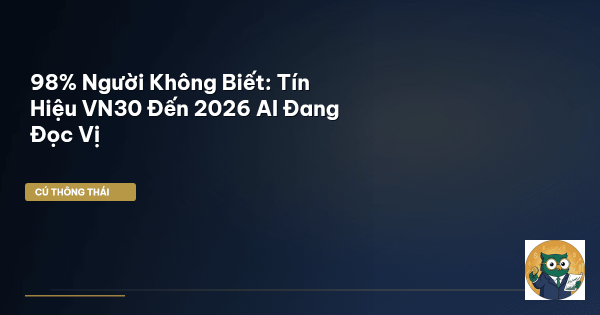 98% Người Không Biết: Tín Hiệu VN30 Đến 2026 AI Đang ‘Đọc Vị’