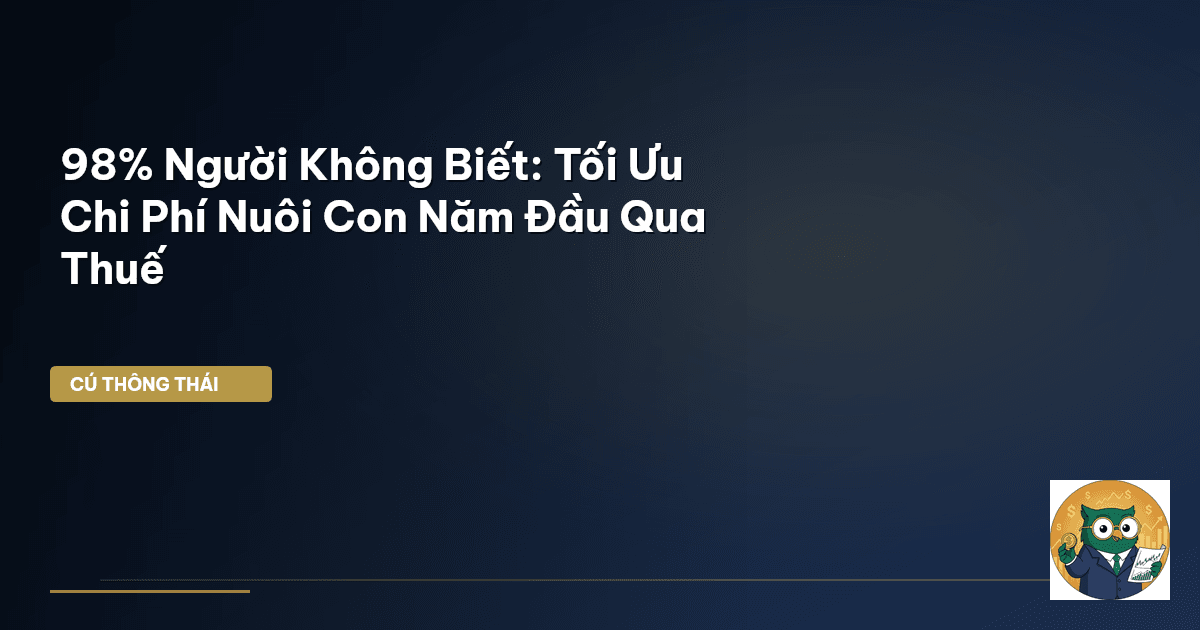 98% Người Không Biết: Tối Ưu Chi Phí Nuôi Con Năm Đầu Qua Thuế