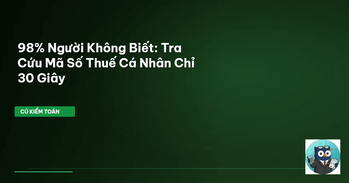 tra cứu mã số thuế cá nhân
