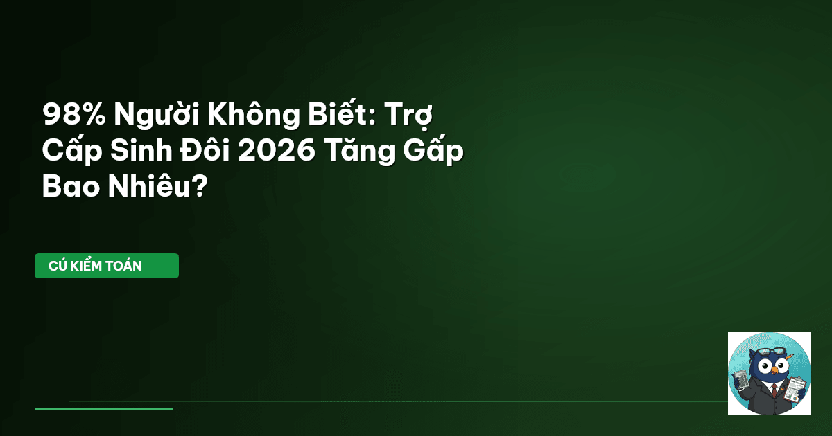 98% Người Không Biết: Trợ Cấp Sinh Đôi 2026 Tăng Gấp Bao Nhiêu?