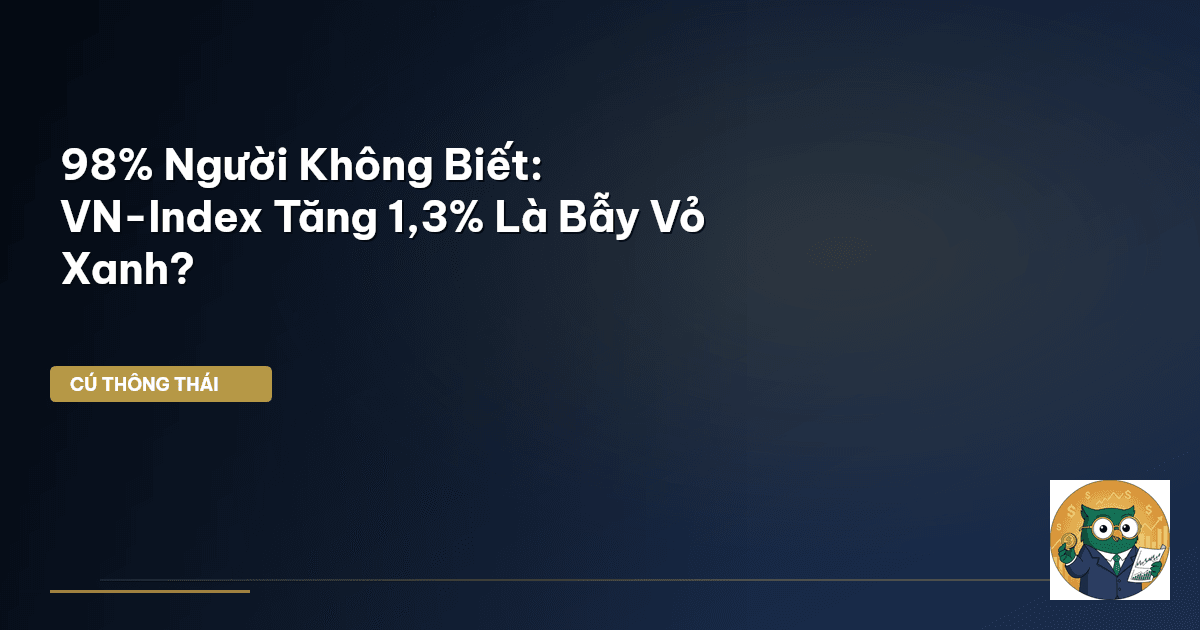 98% Người Không Biết: VN-Index Tăng 1,3% Là ‘Bẫy Vỏ Xanh’?