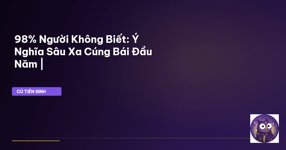cúng bái đầu năm