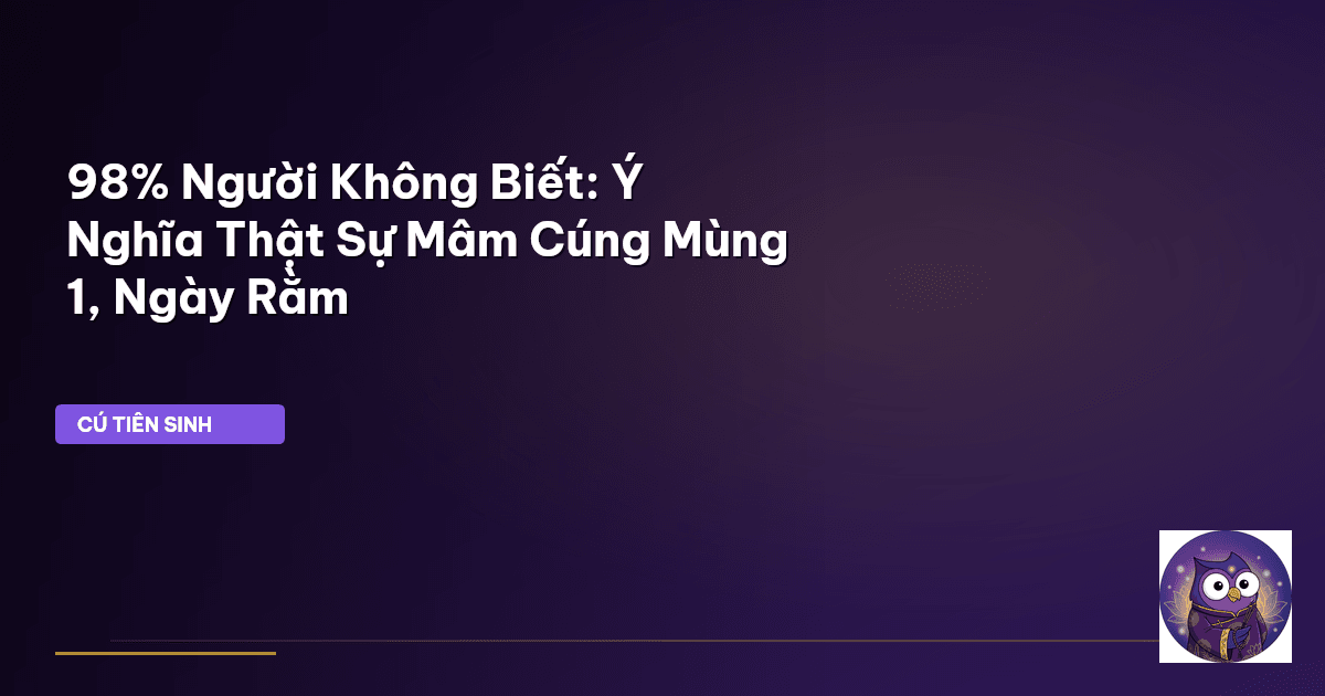mâm cúng mùng 1