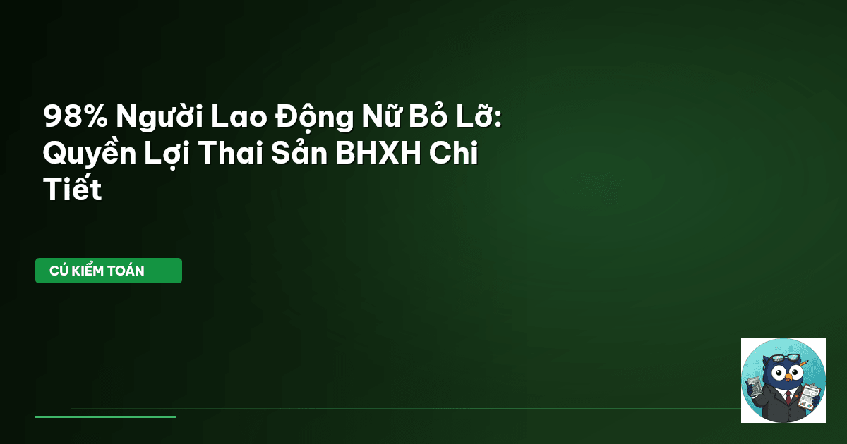 98% Người Lao Động Nữ Bỏ Lỡ: Quyền Lợi Thai Sản BHXH Chi Tiết
