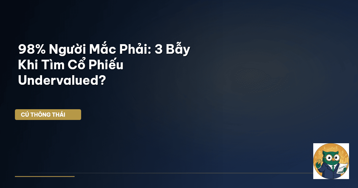 98% Người Mắc Phải: 3 Bẫy Khi Tìm Cổ Phiếu Undervalued?