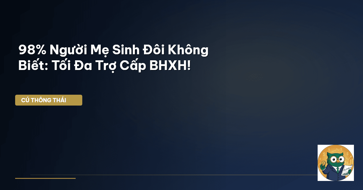 98% Người Mẹ Sinh Đôi Không Biết: Tối Đa Trợ Cấp BHXH!
