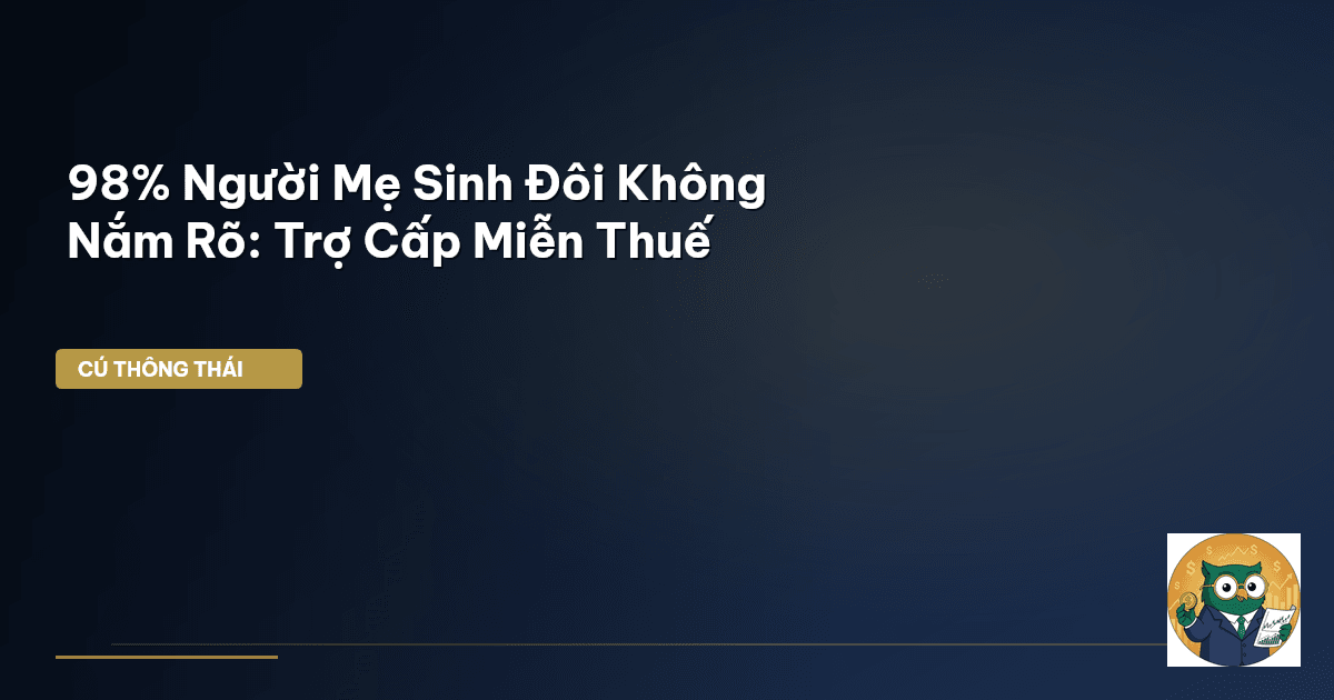 98% Người Mẹ Sinh Đôi Không Nắm Rõ: Trợ Cấp Miễn Thuế