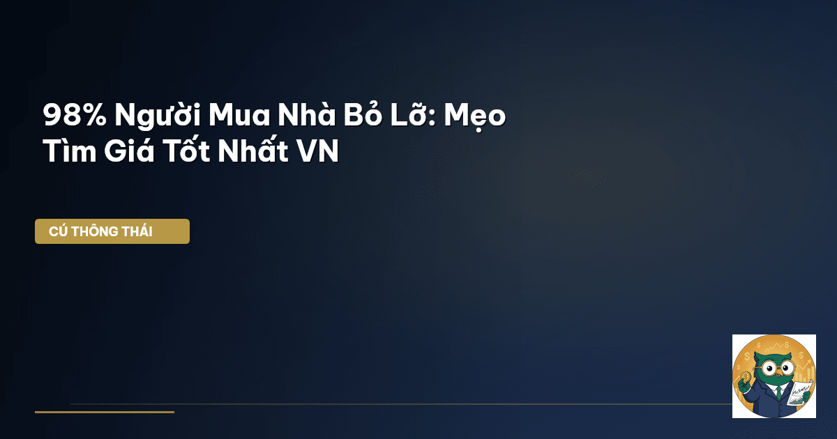 98% Người Mua Nhà Bỏ Lỡ: Mẹo Tìm Giá Tốt Nhất VN