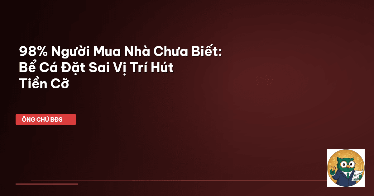 98% Người Mua Nhà Chưa Biết: Bể Cá Đặt Sai Vị Trí Hút Tiền Cỡ