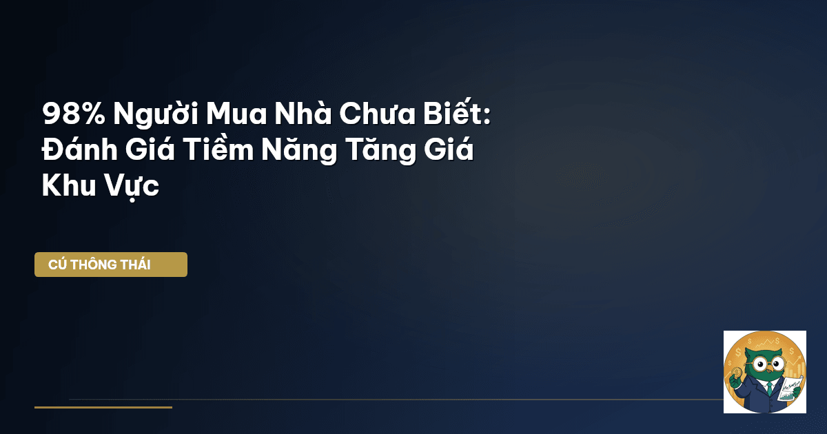 98% Người Mua Nhà Chưa Biết: Đánh Giá Tiềm Năng Tăng Giá Khu Vực