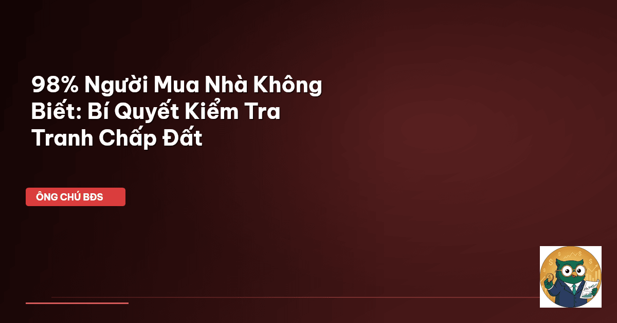 98% Người Mua Nhà Không Biết: Bí Quyết Kiểm Tra Tranh Chấp Đất