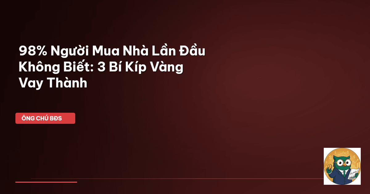 98% Người Mua Nhà Lần Đầu Không Biết: 3 ‘Bí Kíp Vàng’ Vay Thành