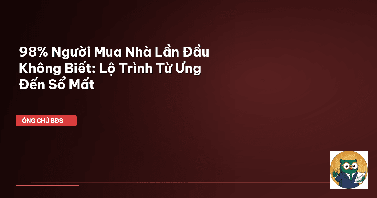 98% Người Mua Nhà Lần Đầu Không Biết: Lộ Trình Từ Ưng Đến Sổ Mất