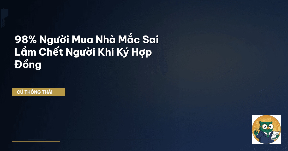 98% Người Mua Nhà Mắc Sai Lầm Chết Người Khi Ký Hợp Đồng