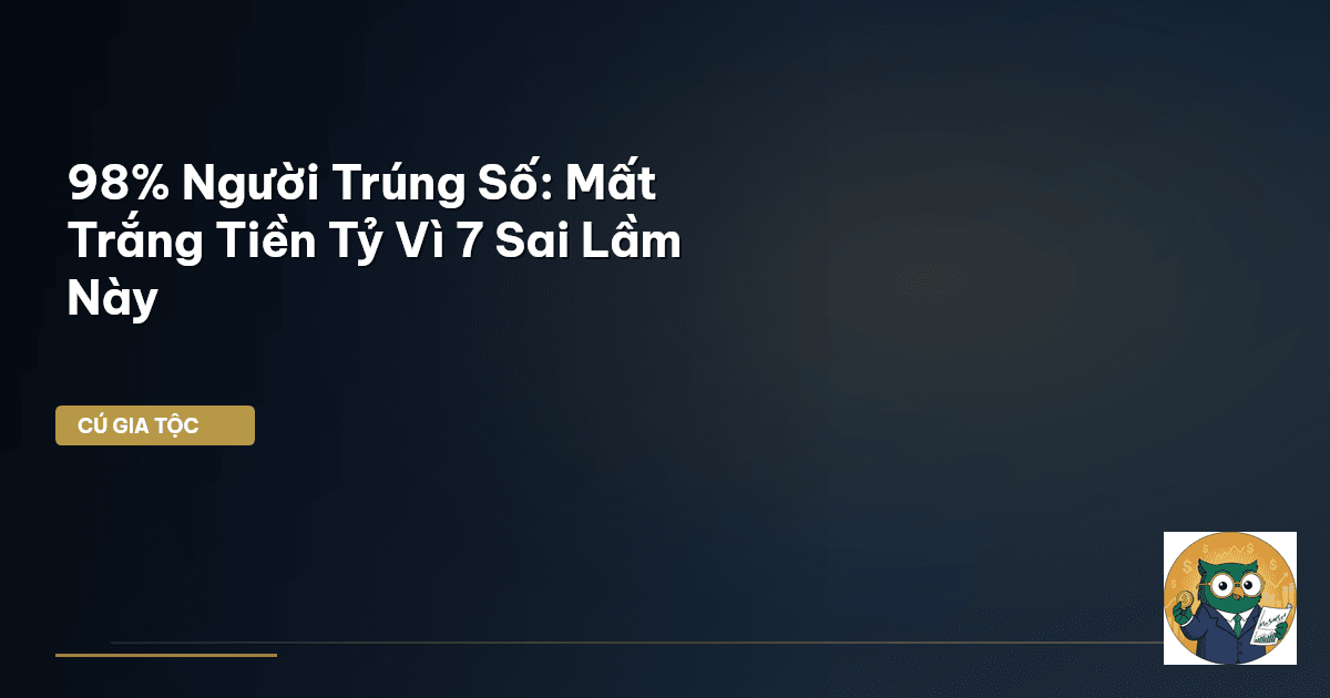 98% Người Trúng Số: Mất Trắng Tiền Tỷ Vì 7 Sai Lầm Này