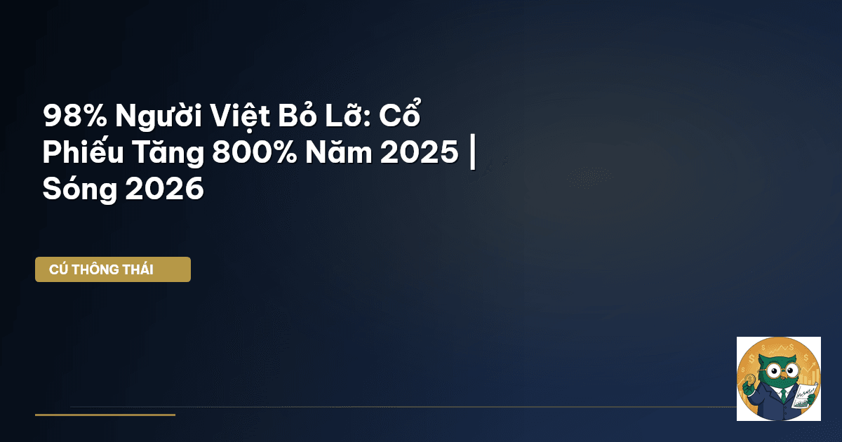98% Người Việt Bỏ Lỡ: Cổ Phiếu Tăng 800% Năm 2025 | Sóng 2026