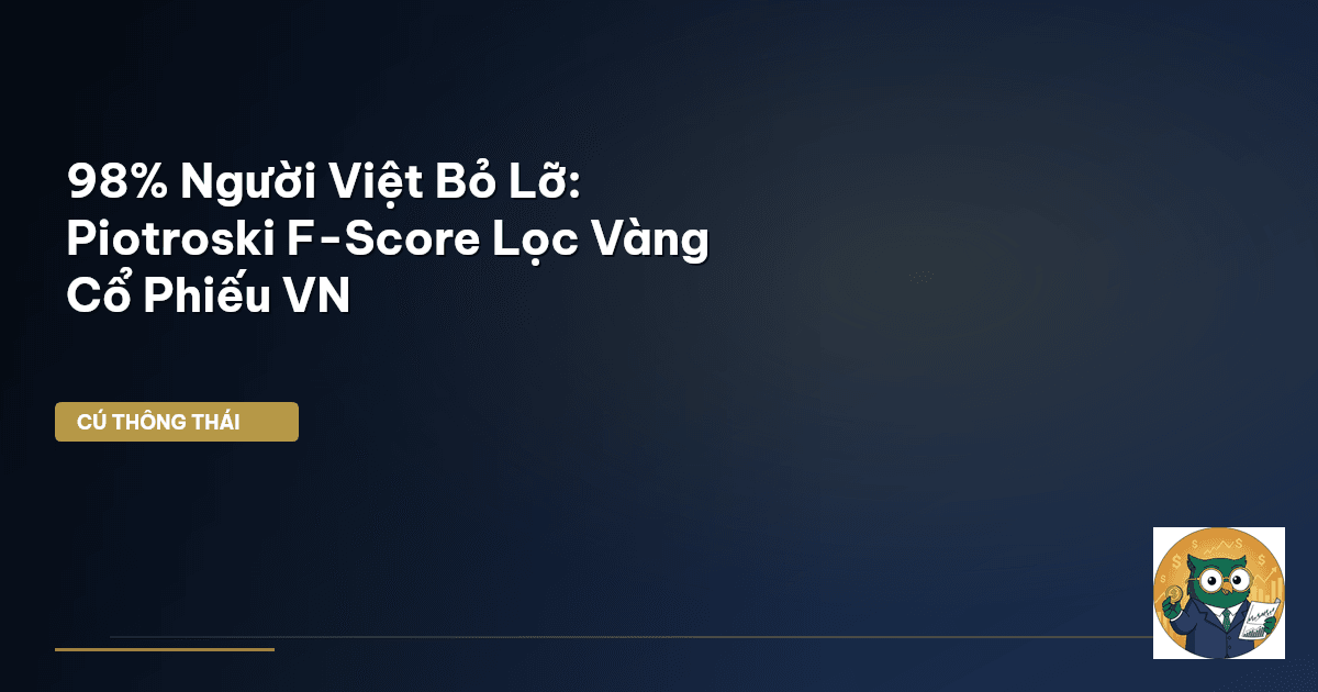 98% Người Việt Bỏ Lỡ: Piotroski F-Score “Lọc Vàng” Cổ Phiếu VN