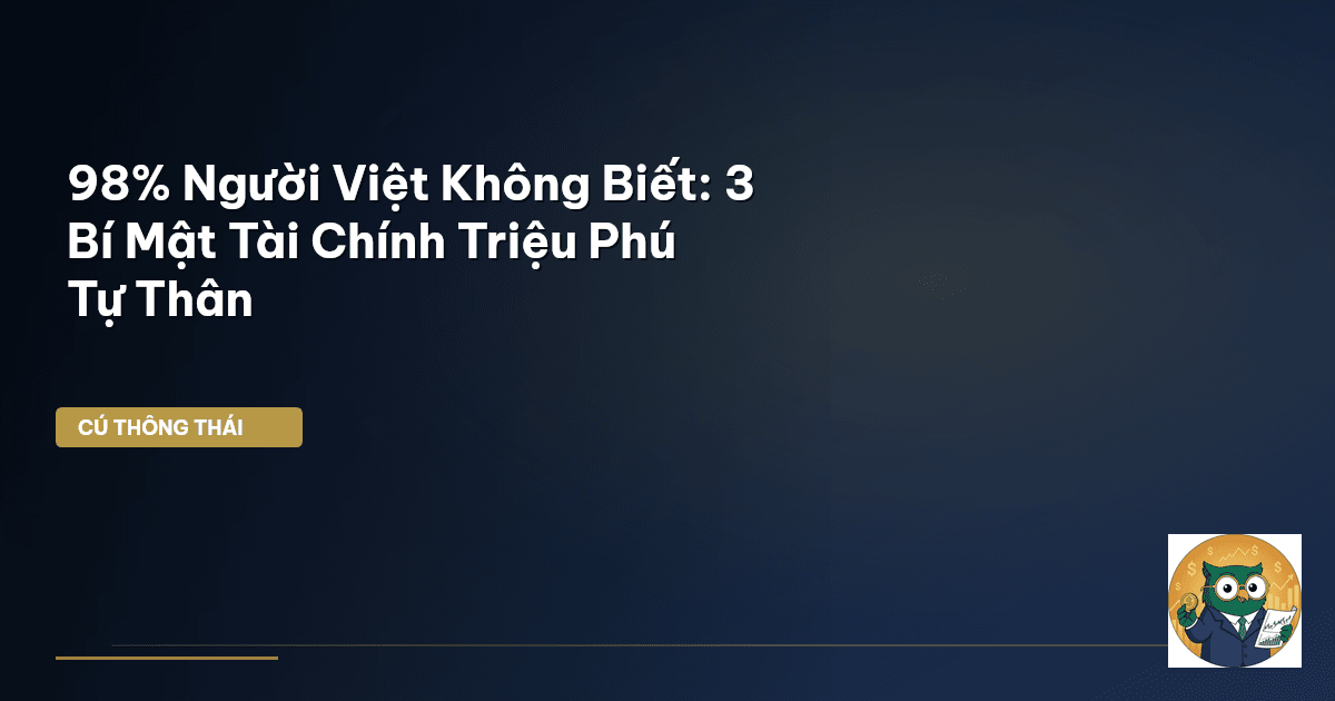 98% Người Việt Không Biết: 3 Bí Mật Tài Chính Triệu Phú Tự Thân