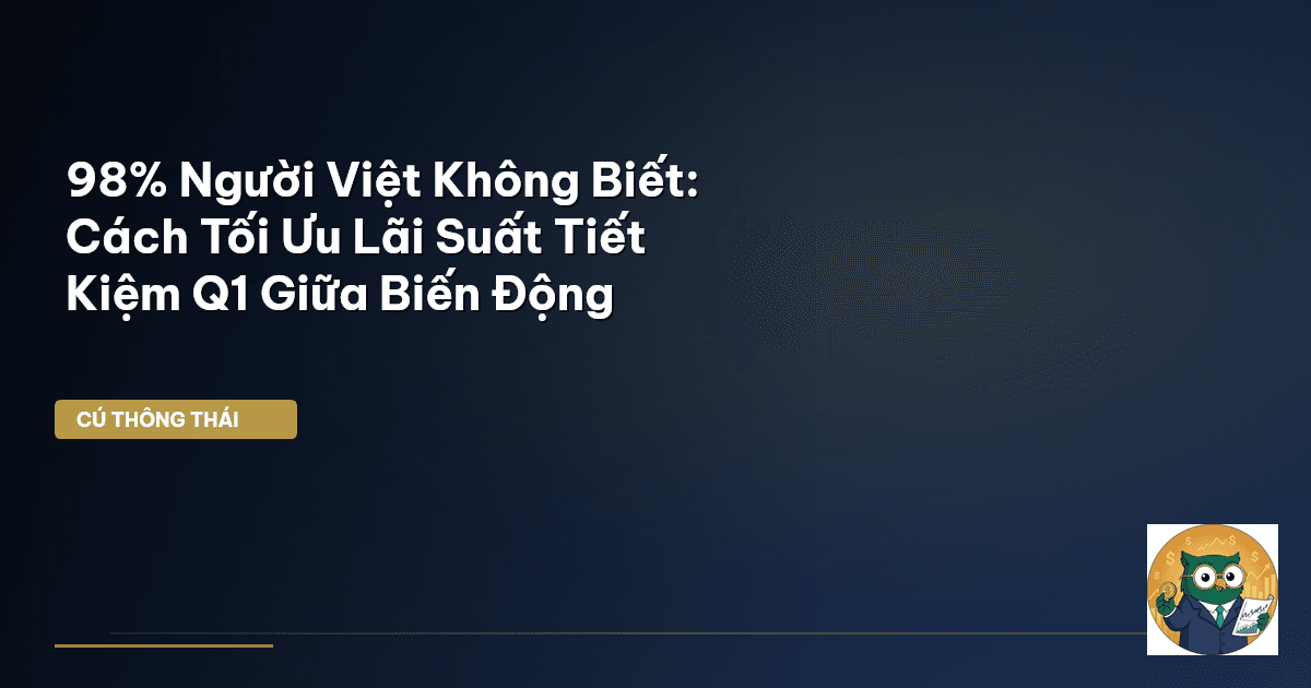 98% Người Việt Không Biết: Cách Tối Ưu Lãi Suất Tiết Kiệm Q1 Giữa Biến Động