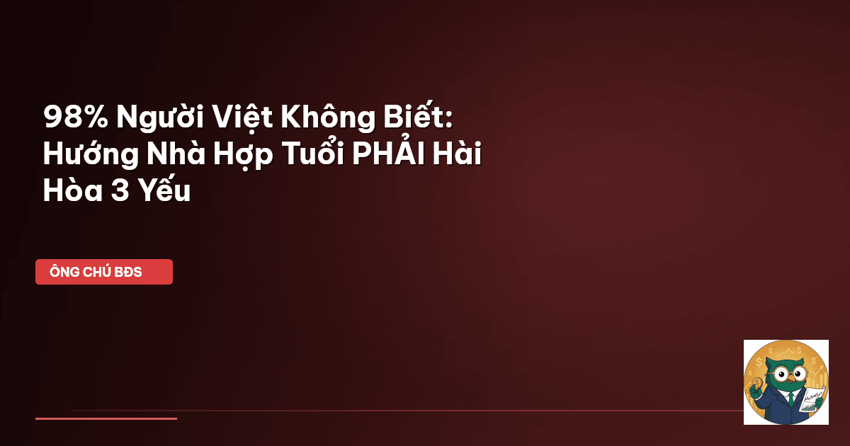 98% Người Việt Không Biết: Hướng Nhà Hợp Tuổi PHẢI Hài Hòa 3 Yếu