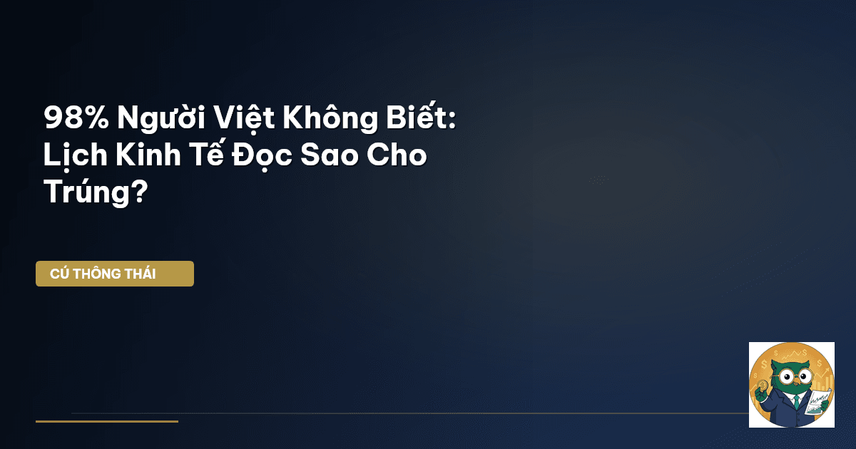 98% Người Việt Không Biết: Lịch Kinh Tế Đọc Sao Cho Trúng?