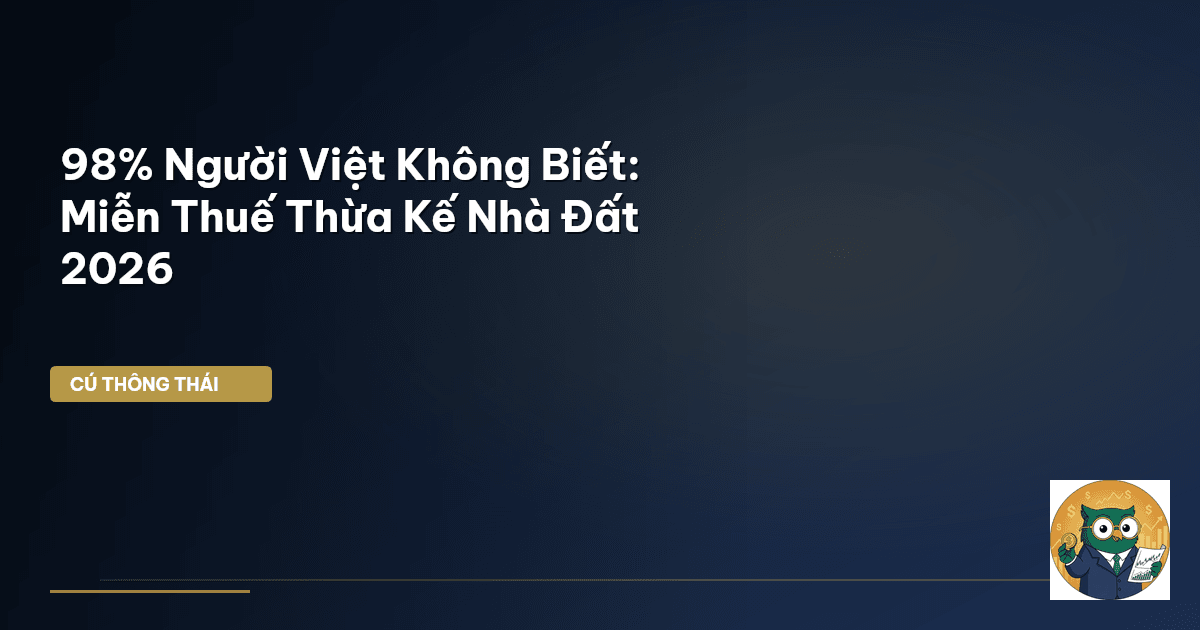 98% Người Việt Không Biết: Miễn Thuế Thừa Kế Nhà Đất 2026
