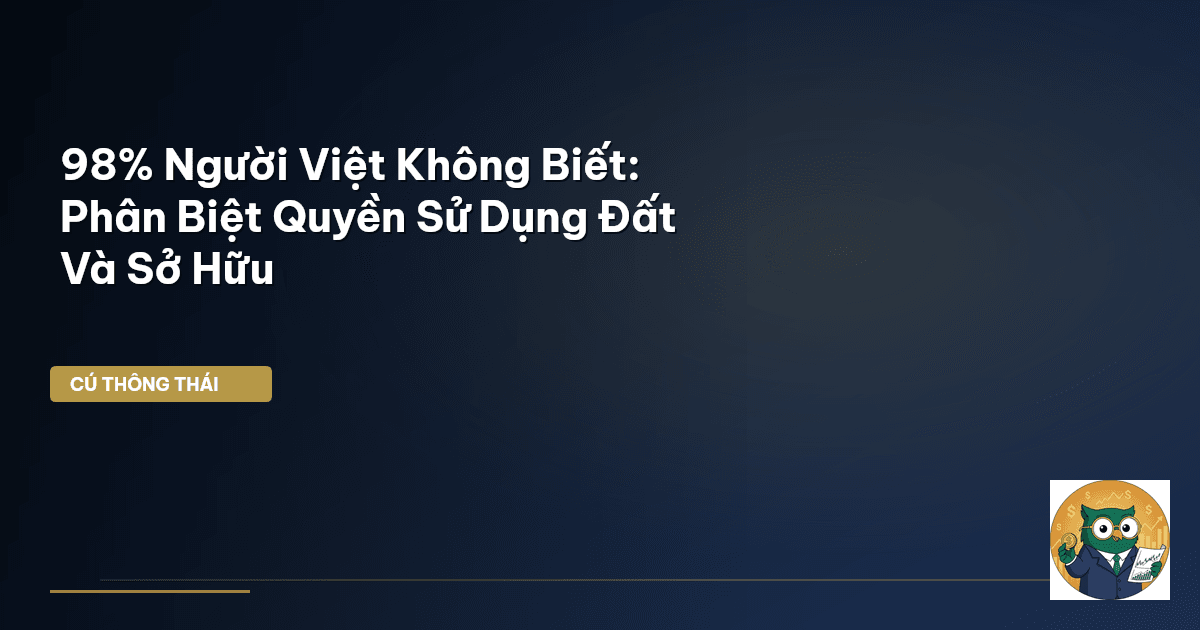 98% Người Việt Không Biết: Phân Biệt Quyền Sử Dụng Đất Và Sở Hữu