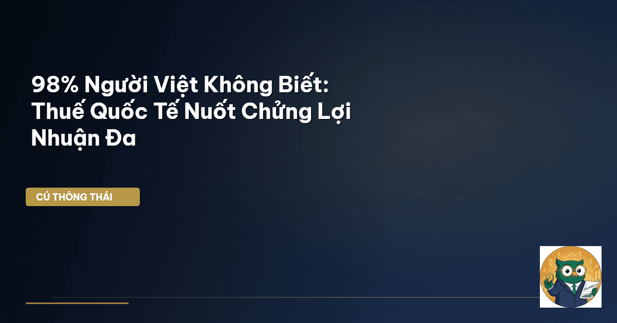 98% Người Việt Không Biết: Thuế Quốc Tế Nuốt Chửng Lợi Nhuận Đa