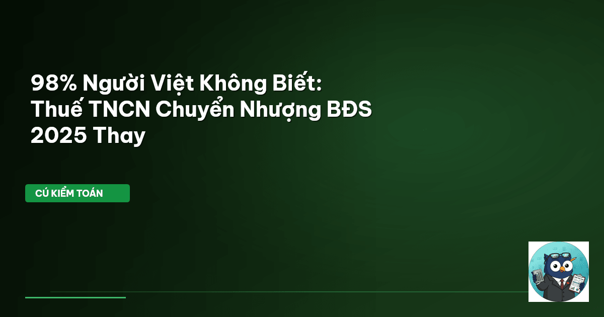 thuế TNCN chuyển nhượng BĐS