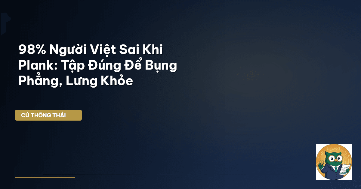98% Người Việt Sai Khi Plank: Tập Đúng Để Bụng Phẳng, Lưng Khỏe