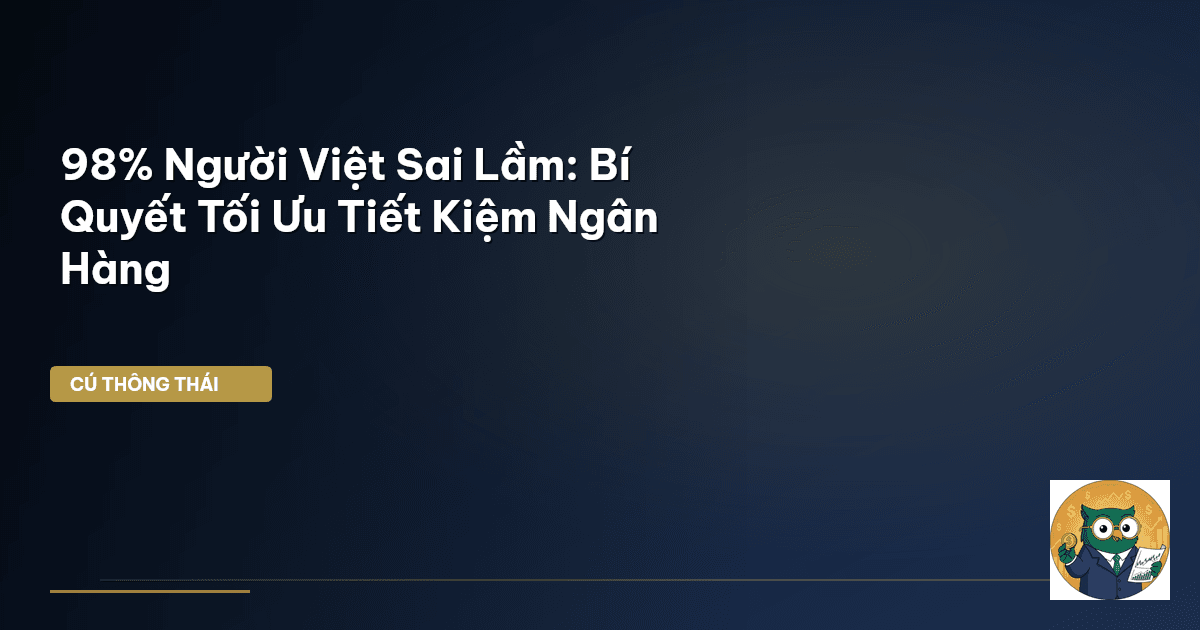 98% Người Việt Sai Lầm: Bí Quyết Tối Ưu Tiết Kiệm Ngân Hàng