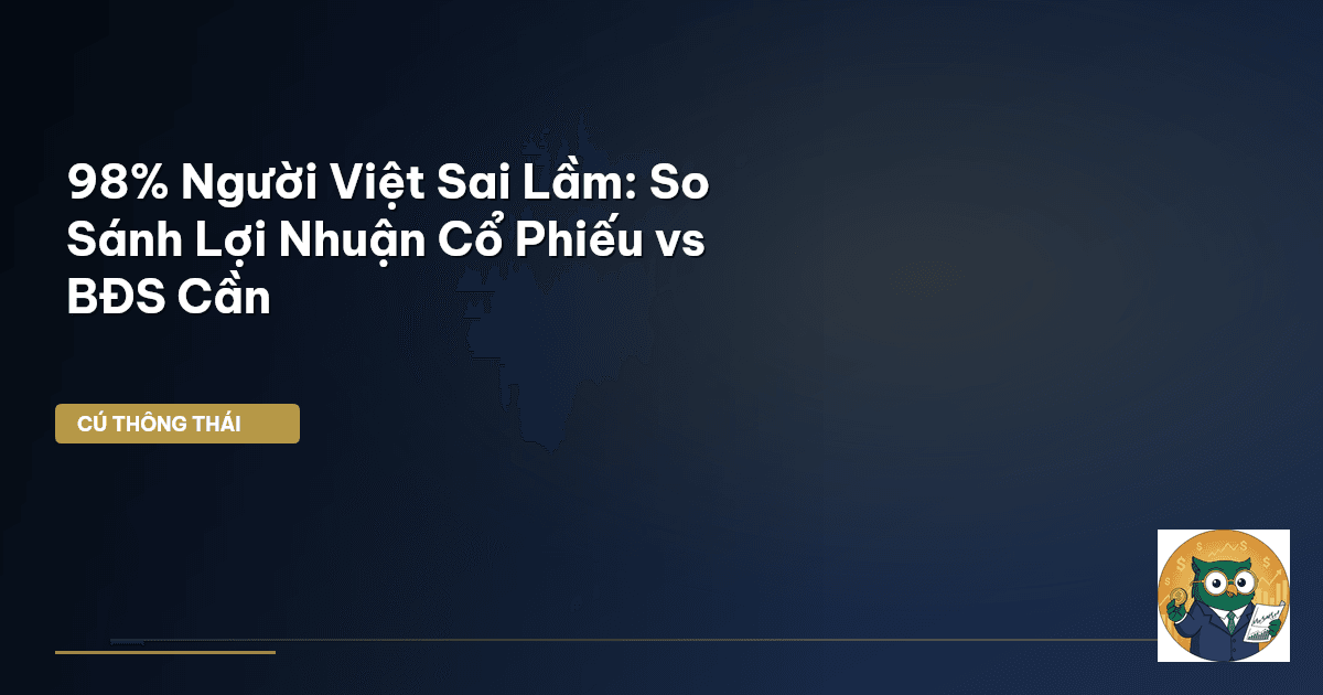 98% Người Việt Sai Lầm: So Sánh Lợi Nhuận Cổ Phiếu vs BĐS Cần