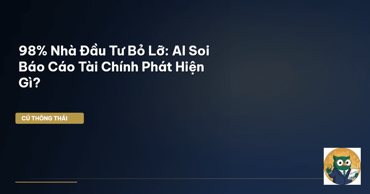 98% Nhà Đầu Tư Bỏ Lỡ: AI ‘Soi’ Báo Cáo Tài Chính Phát Hiện Gì?