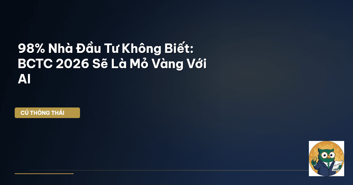 98% Nhà Đầu Tư Không Biết: BCTC 2026 Sẽ Là ‘Mỏ Vàng’ Với AI