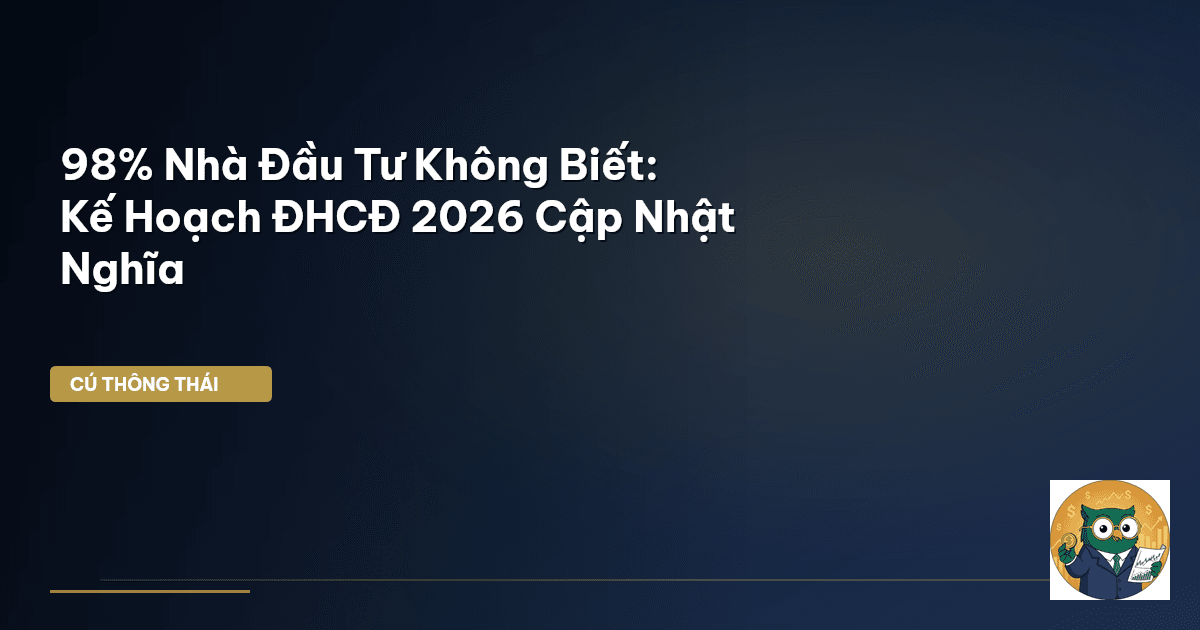 98% Nhà Đầu Tư Không Biết: Kế Hoạch ĐHCĐ 2026 ‘Cập Nhật’ Nghĩa