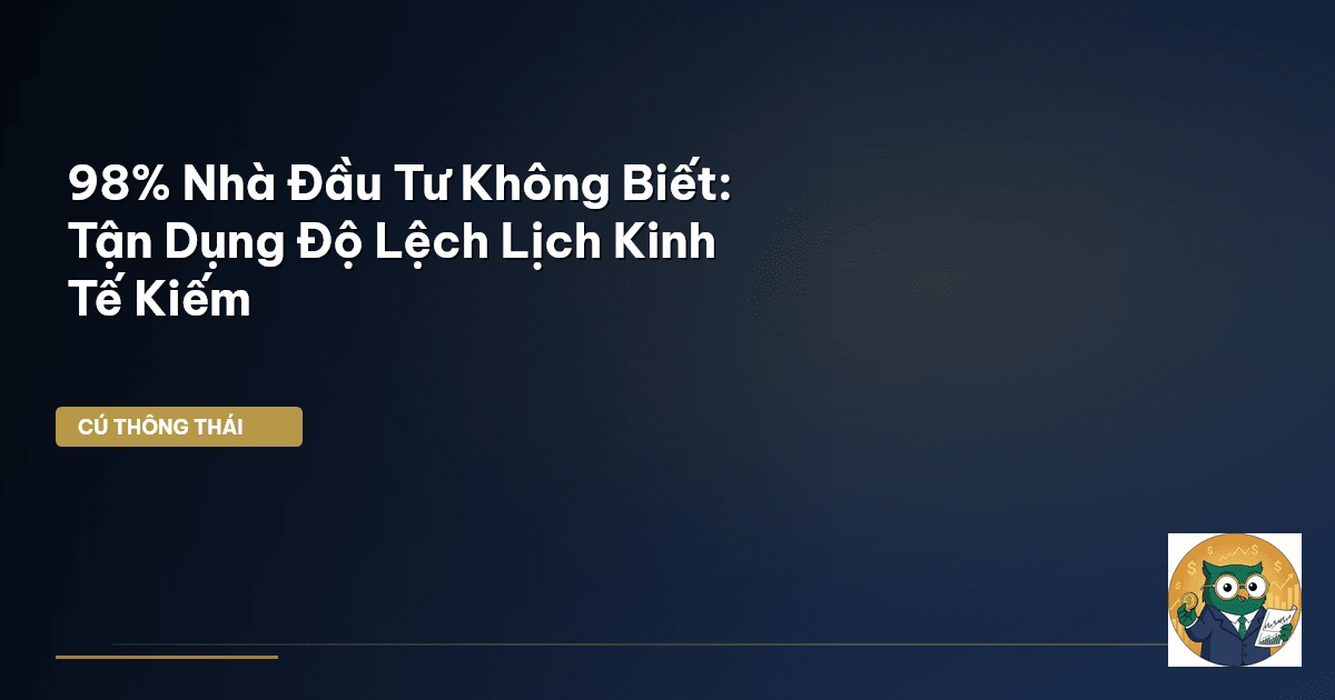 98% Nhà Đầu Tư Không Biết: Tận Dụng Độ Lệch Lịch Kinh Tế Kiếm