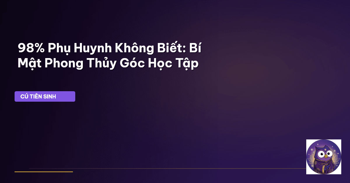 phong thủy góc học tập