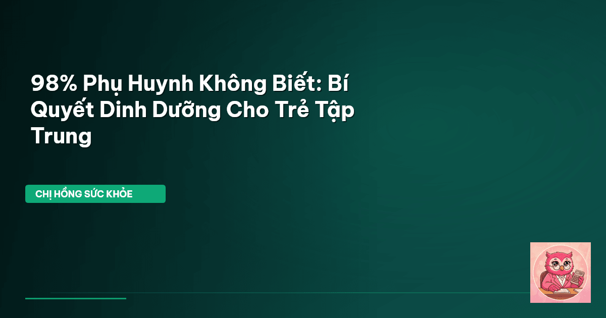 dinh dưỡng cho trẻ