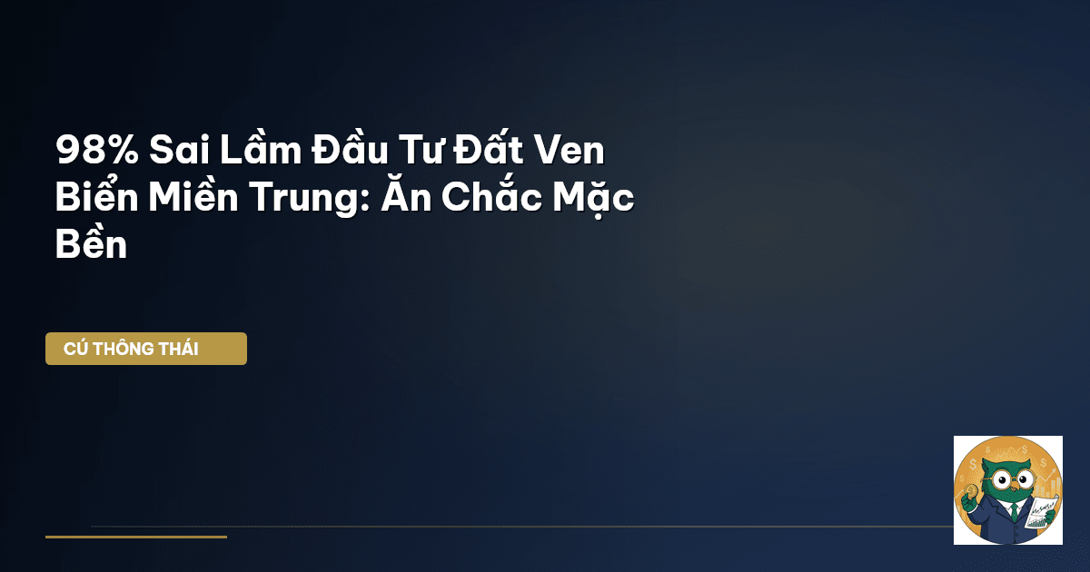 98% Sai Lầm Đầu Tư Đất Ven Biển Miền Trung: ‘Ăn Chắc Mặc Bền’