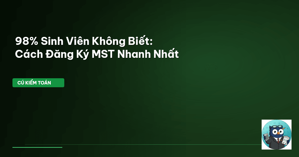 đăng ký MST sinh viên