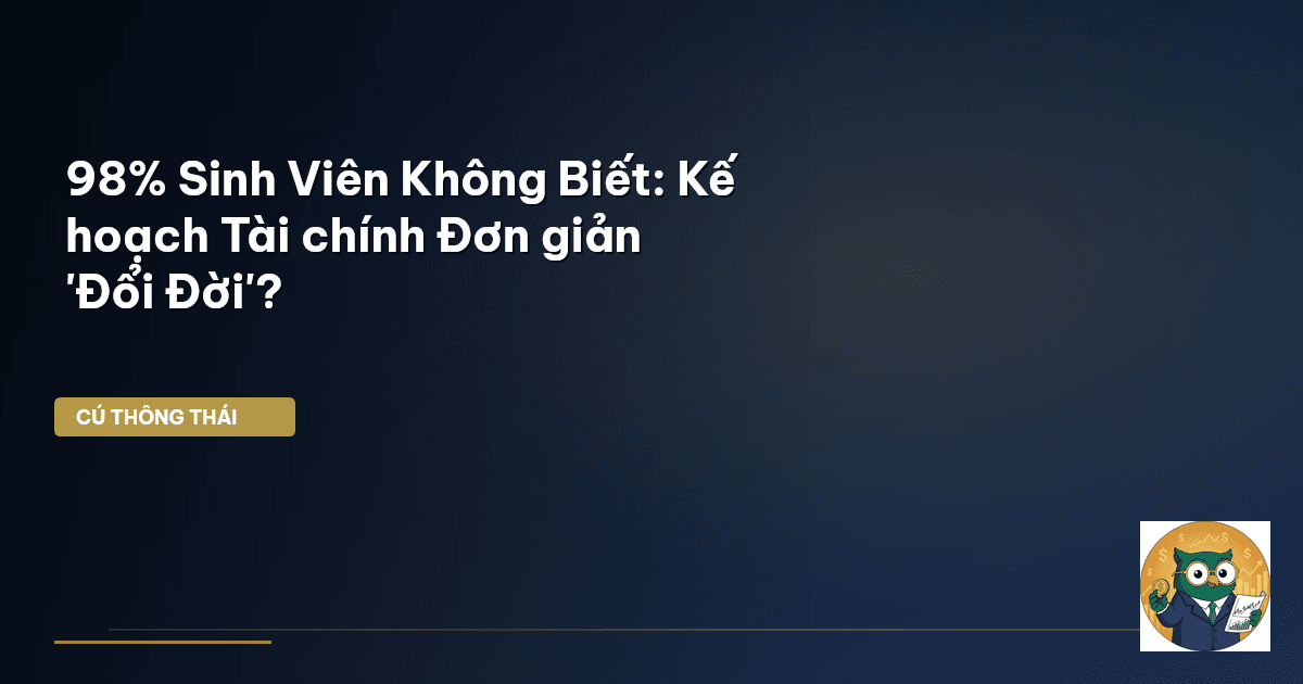 98% Sinh Viên Không Biết: Kế hoạch Tài chính Đơn giản 'Đổi Đời'?