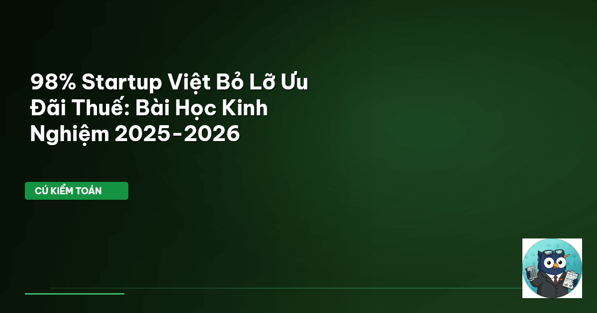ưu đãi thuế startup