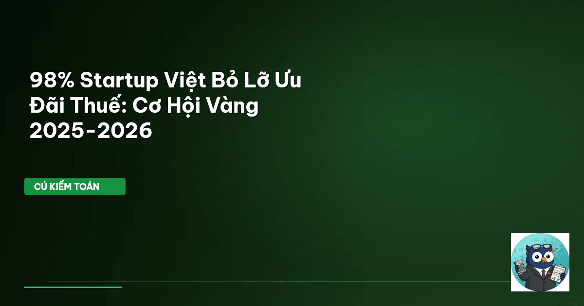 ưu đãi thuế startup