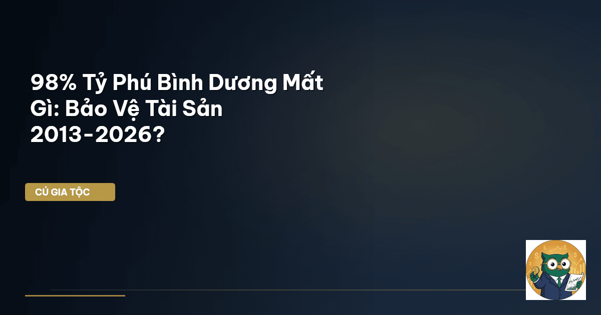 98% Tỷ Phú Bình Dương Mất Gì: Bảo Vệ Tài Sản 2013-2026?