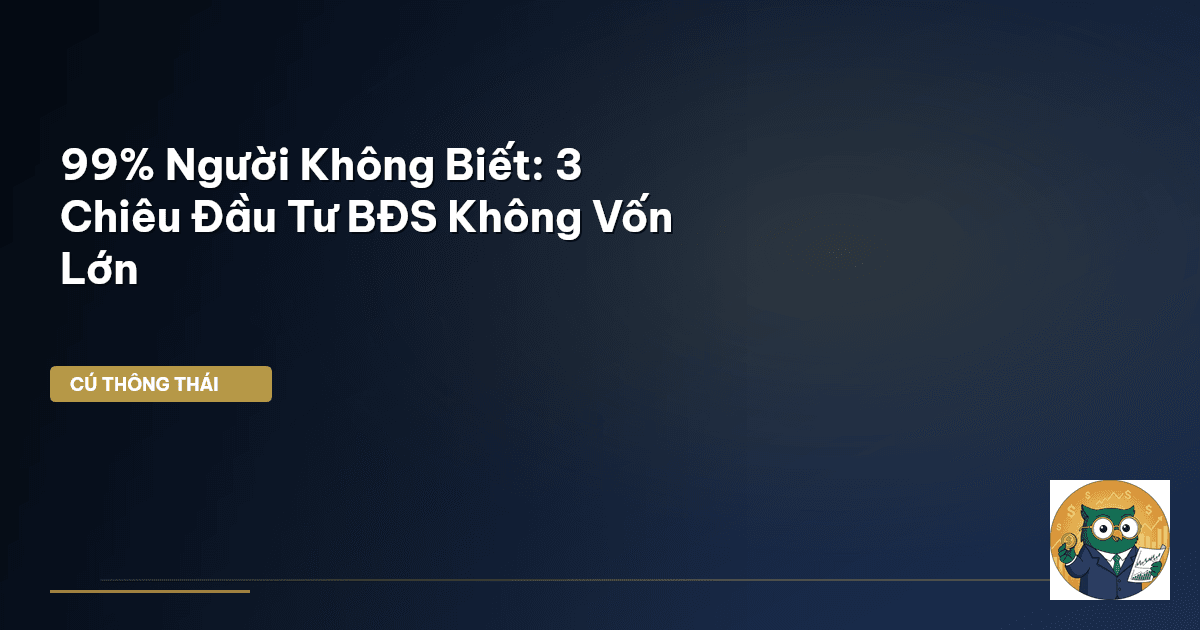 đầu tư bất động sản không vốn