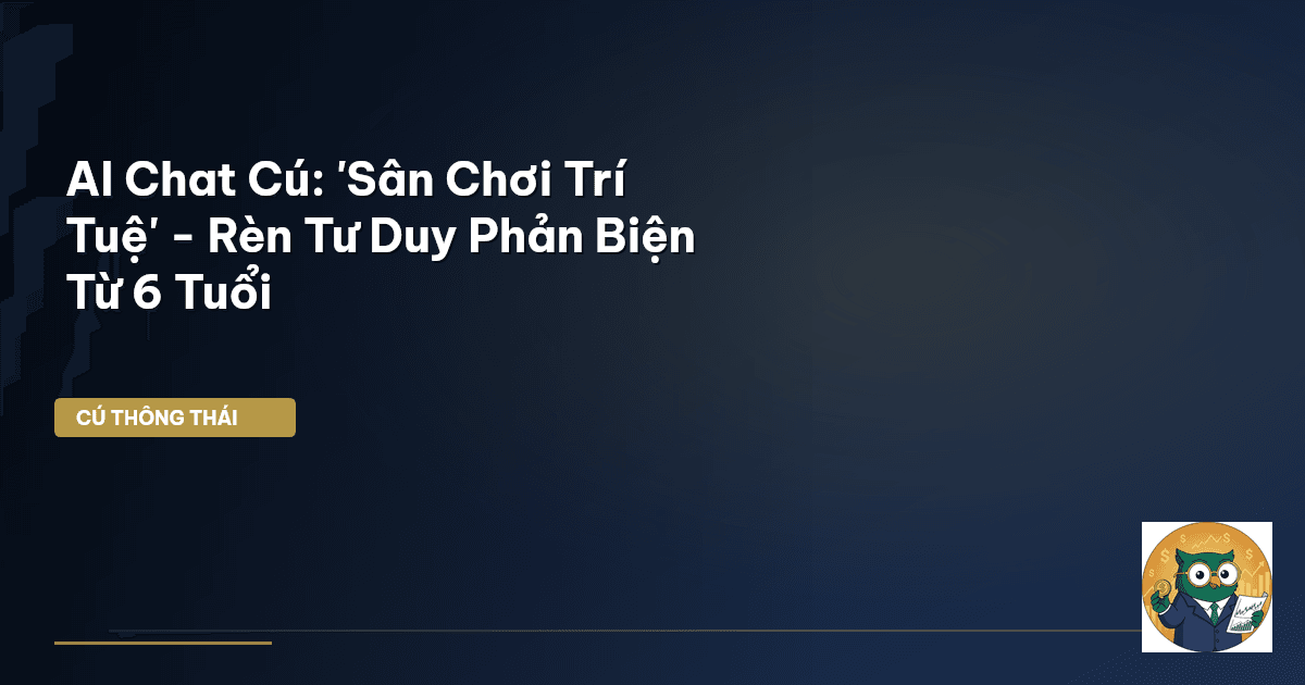 AI Chat Cú: 'Sân Chơi Trí Tuệ' - Rèn Tư Duy Phản Biện Từ 6 Tuổi