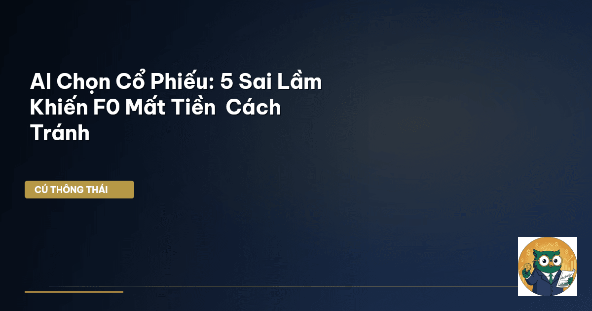 AI Chọn Cổ Phiếu: 5 Sai Lầm Khiến F0 Mất Tiền & Cách Tránh